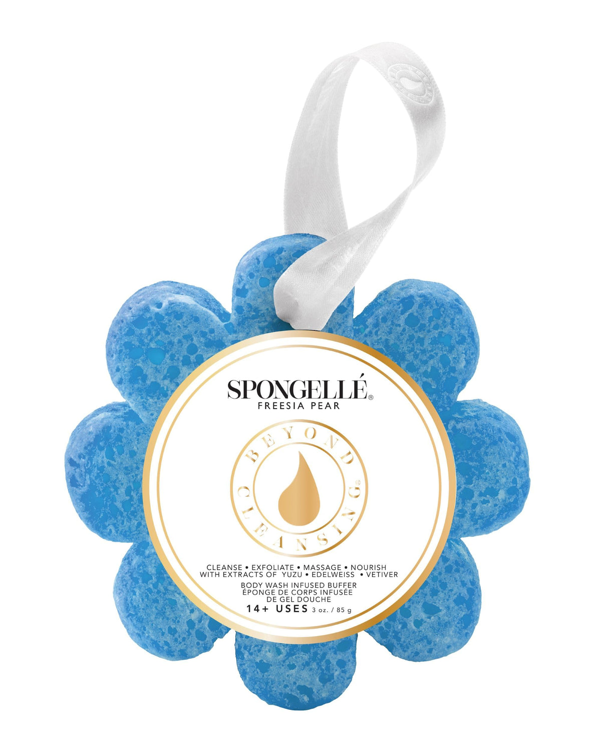 SPONGELLÉ Freesia Pear Bath Sponge front view