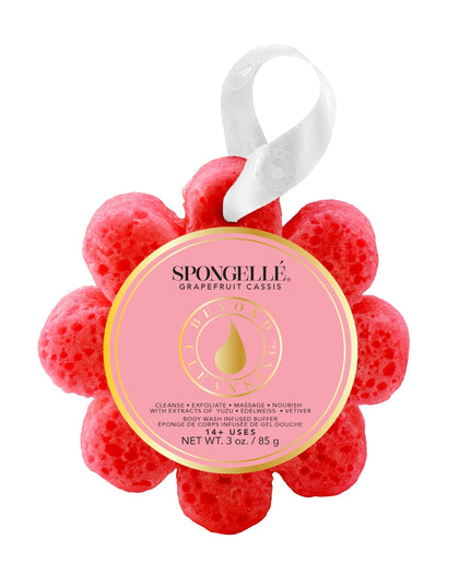 SPONGELLÉ Grapefruit Cassis Wild Flower Bath Sponge front view