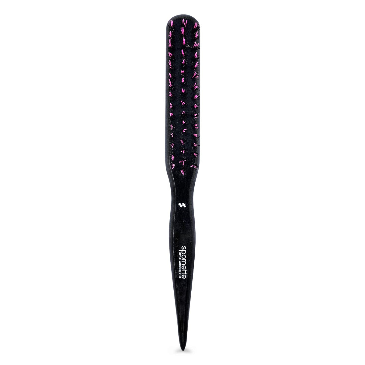 SPORNETTE Little Wonder Boar Bristle Hair Brush front view in pink