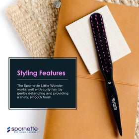 SPORNETTE Little Wonder Boar Bristle Hair Brush showing bristles