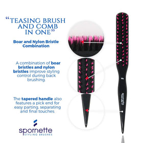 SPORNETTE Little Wonder Hair Brush with hair styling products
