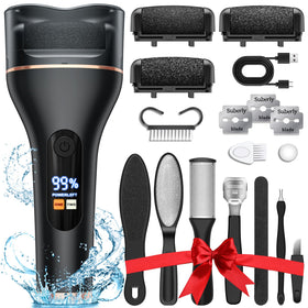 Spriak Callus Remover electric foot file front view with accessories