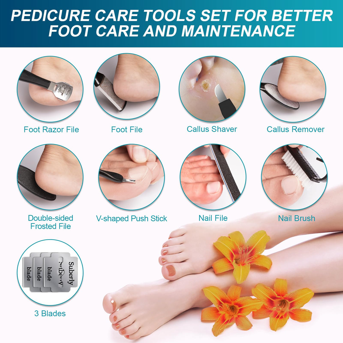 Spriak Callus Remover packaged with all accessories