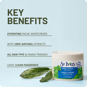 St. Ives Collagen Elastin Face Moisturizer with safflower flowers