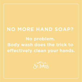 St. Ives Exfoliating Body Wash packaging made with recycled plastic