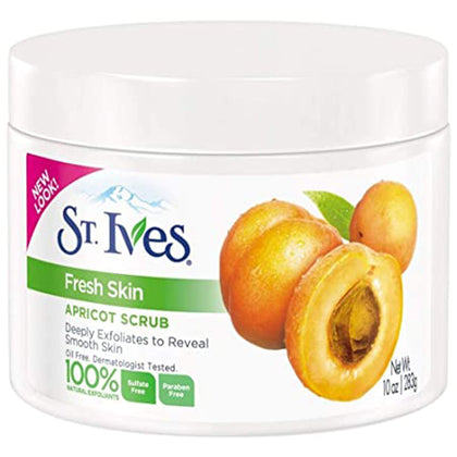 St. Ives Fresh Skin Invigorating Apricot Scrub 10 Oz front view