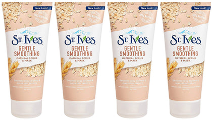 St. Ives Smooth & Nourished Scrub & Mask 6 oz oatmeal packaging front view
