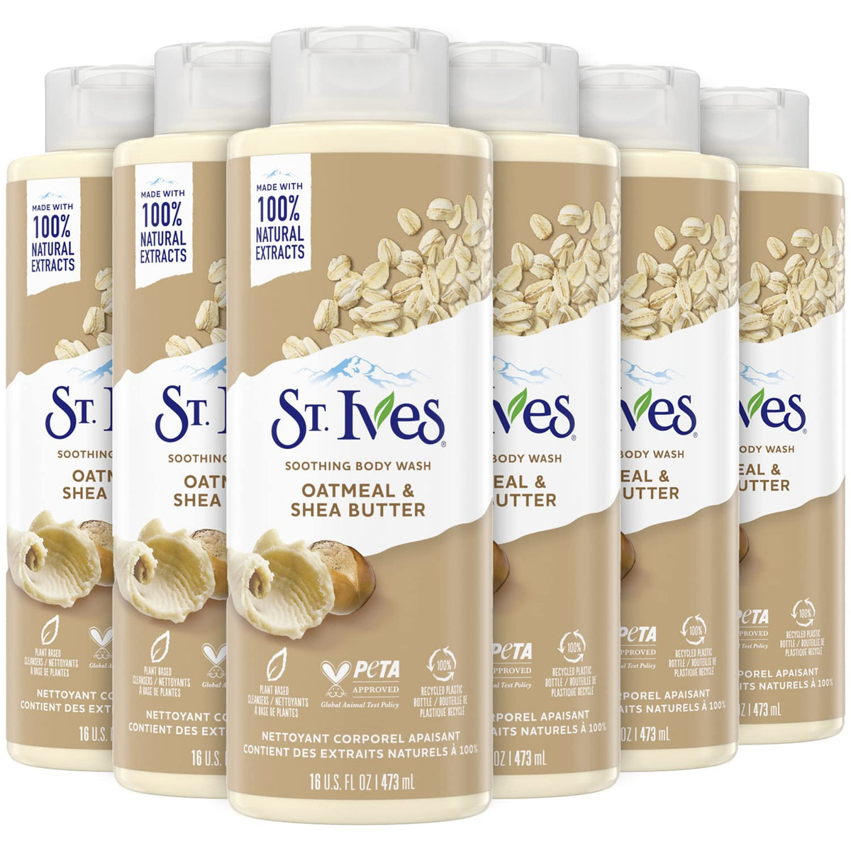 St. Ives Soothing Oatmeal & Shea Butter Body Wash front view