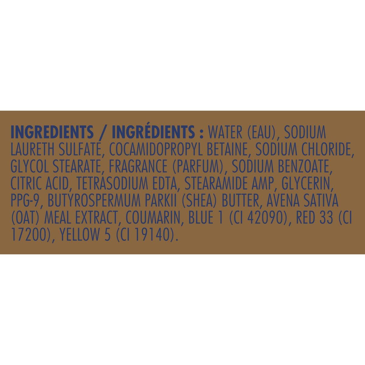 St. Ives Soothing Oatmeal & Shea Butter Body Wash label close-up