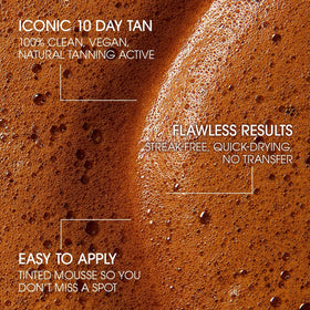 St.Tropez bronzing mousse bottle close-up with travel-sized packaging
