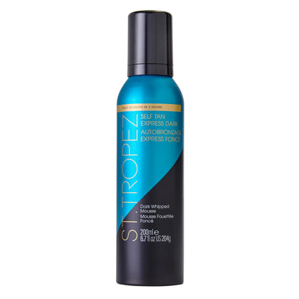 St.Tropez Hydrating Express Dark Whipped Mousse front view with packaging