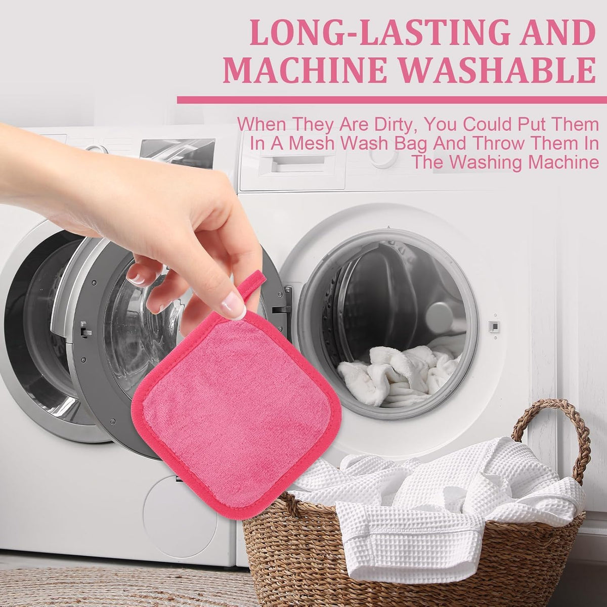 Stacked Puomue Makeup Remover Cloths with clean background