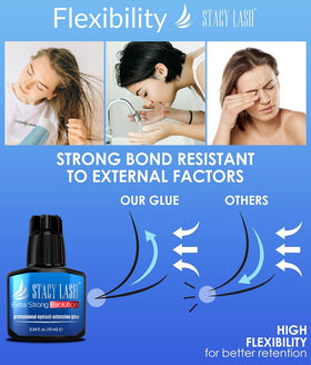STACY LASH Extra Strong Evolution Eyelash Extension Glue in salon setting