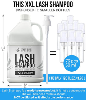 STACY LASH Eyelash Extension Shampoo 1US Gal side view