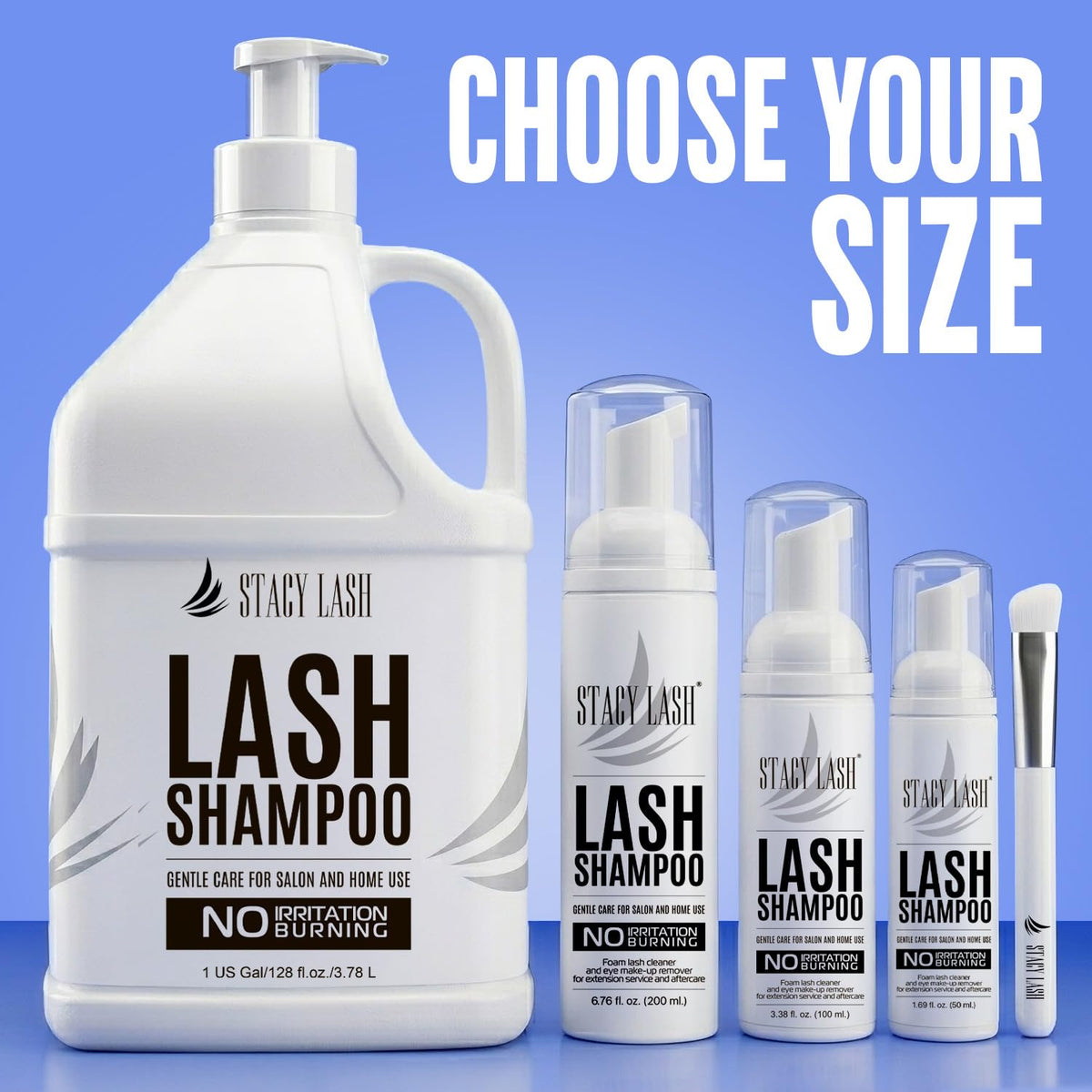 STACY LASH Eyelash Extension Shampoo usage demonstration