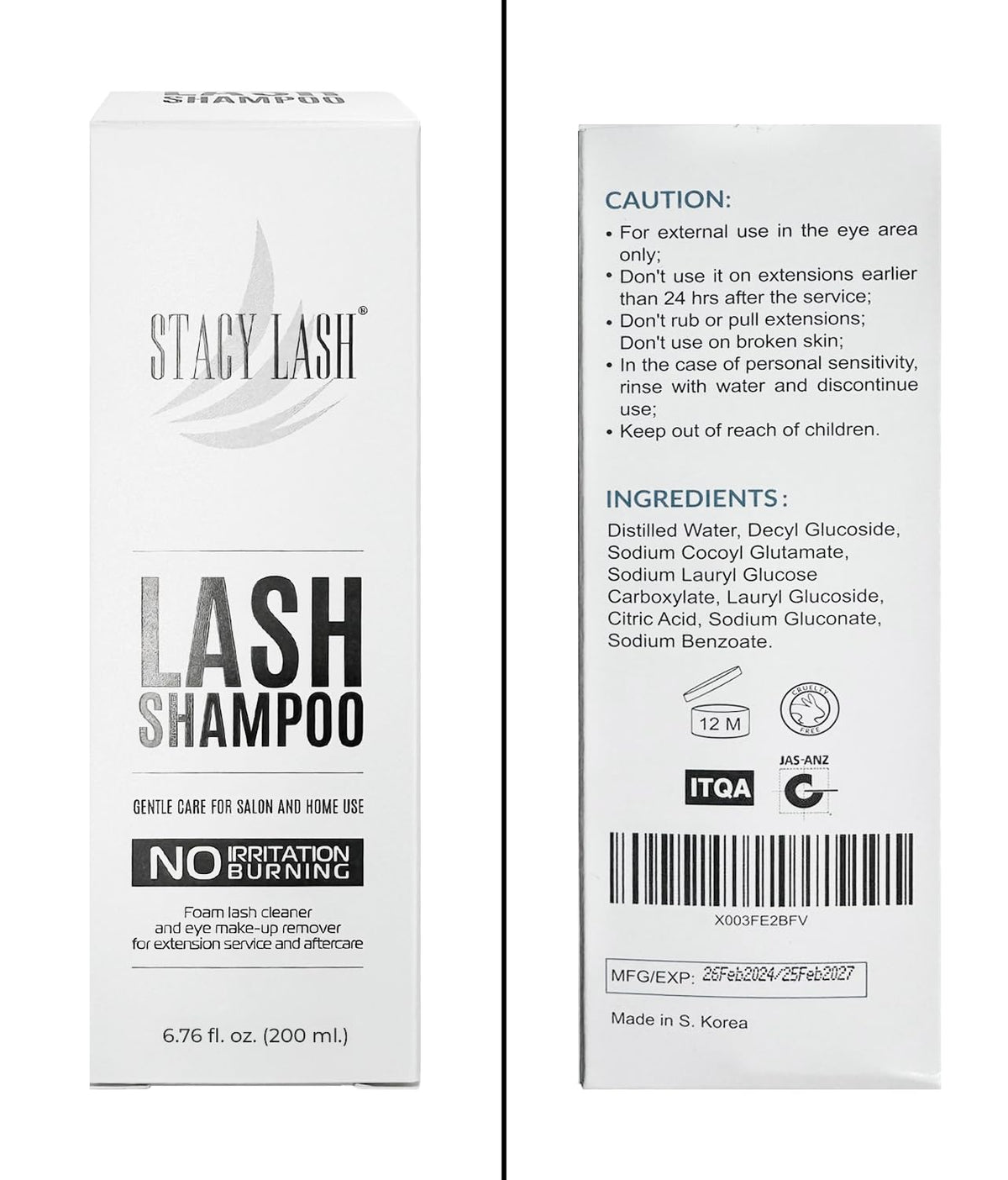 STACY LASH Eyelash Extension Shampoo with natural ingredients