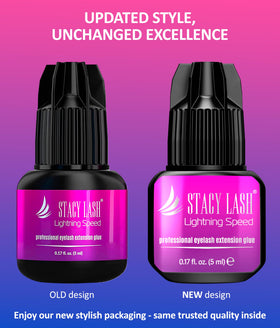 STACY LASH glue packaging with instructions