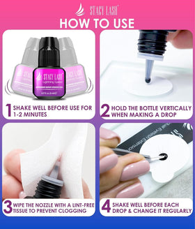 STACY LASH Lightning Speed Eyelash Extension Glue 5ml with tools