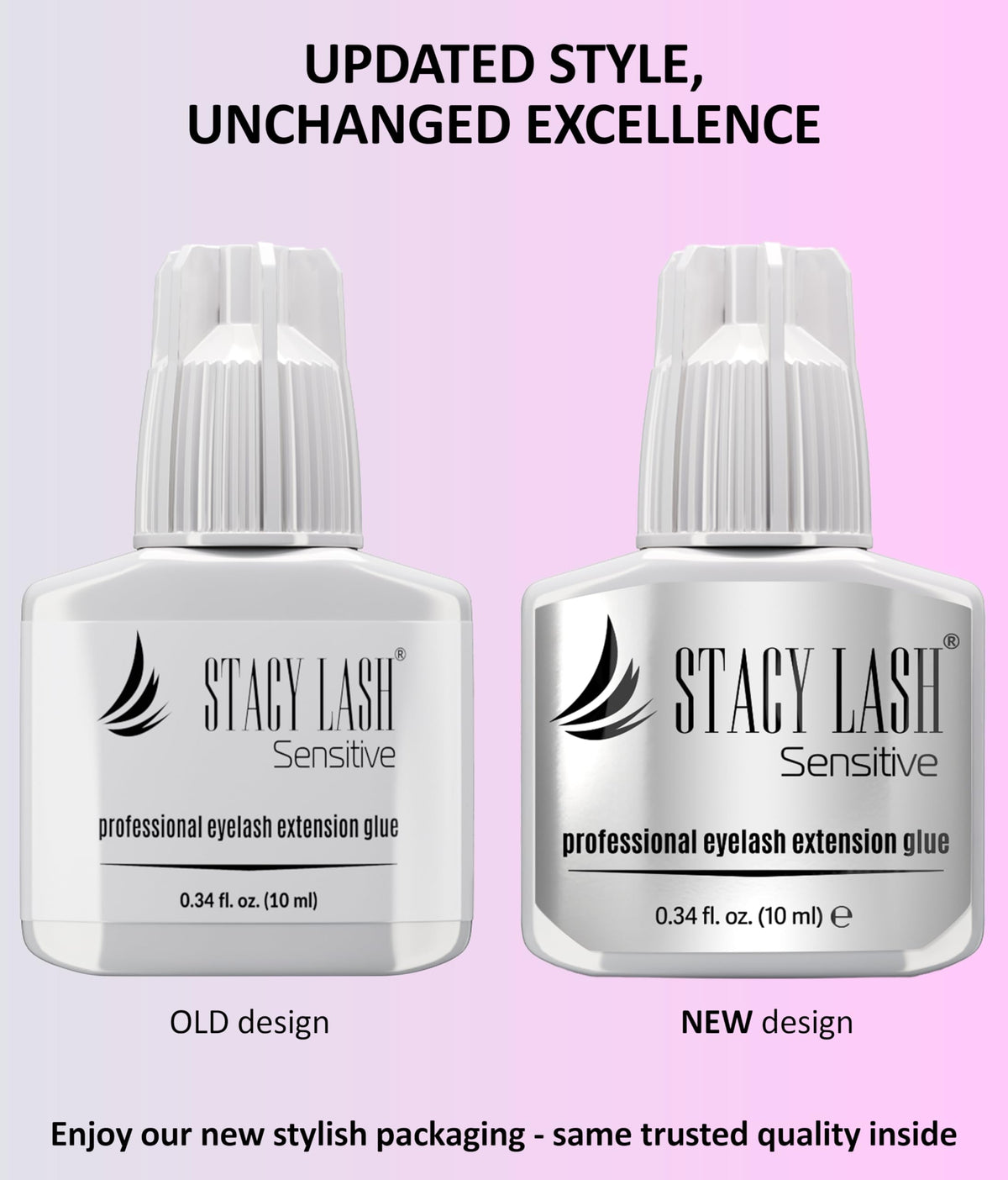 STACY LASH Sensitive Eyelash Extension Glue 10ml with glue ring