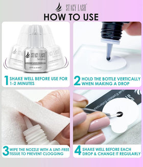 STACY LASH Sensitive Eyelash Extension Glue close-up view