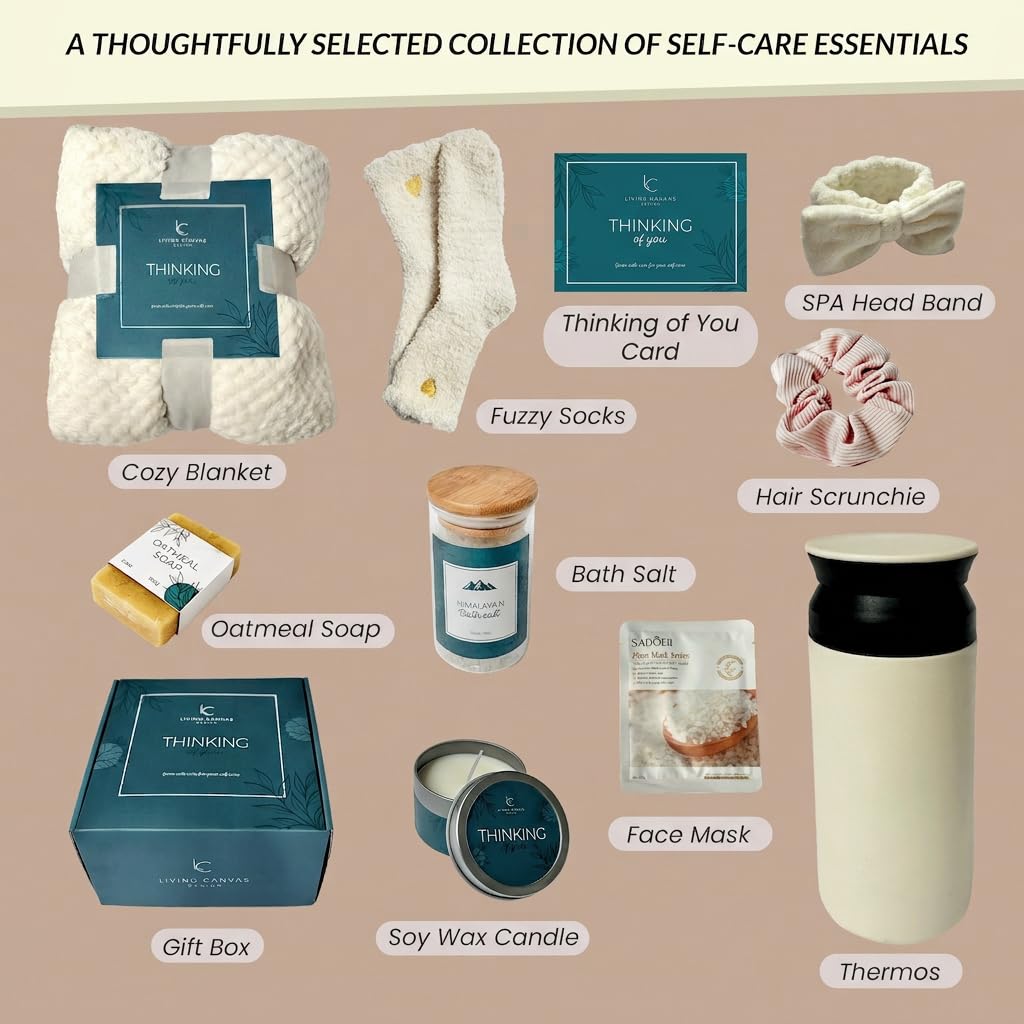Stainless steel insulated thermos included in spa gift basket