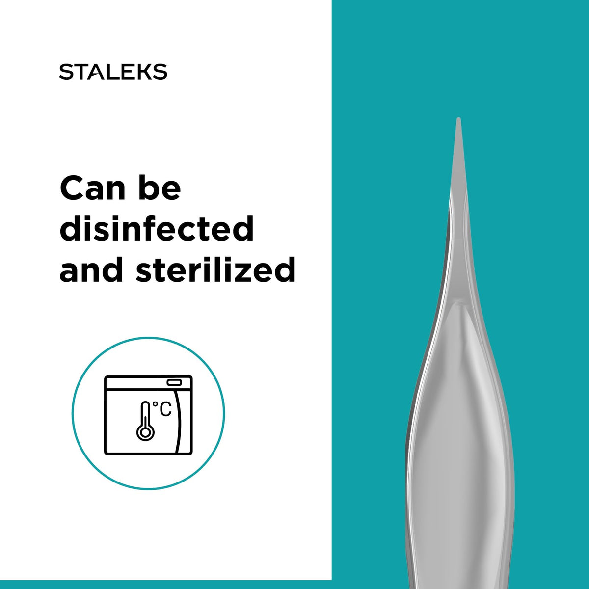 Staleks PODO 10 Podology Tweezers demonstrating secure grip