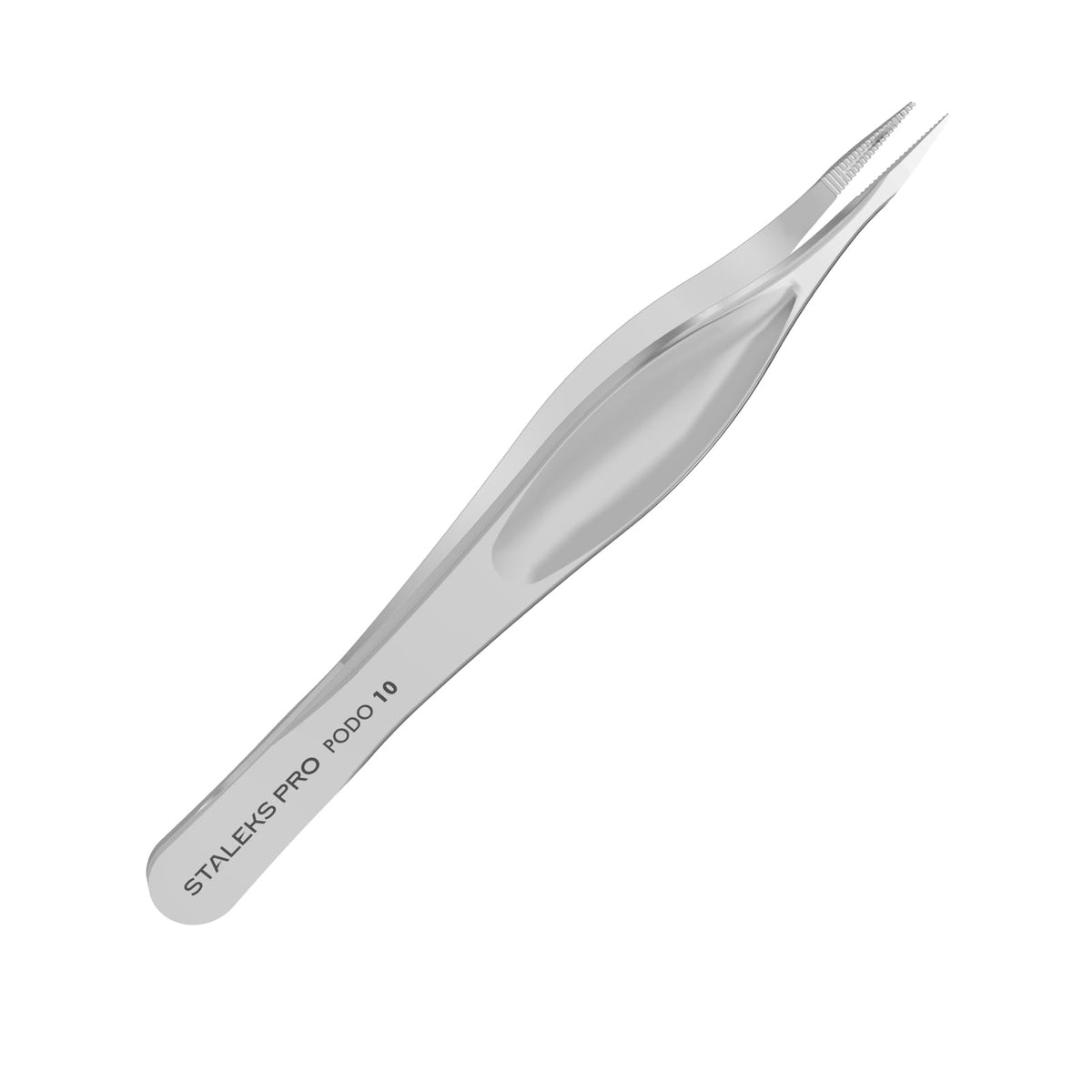 Staleks PODO 10 Podology Tweezers front view with slim tips