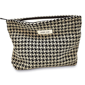STARDW Checkered Makeup Bag front view with vibrant patterns