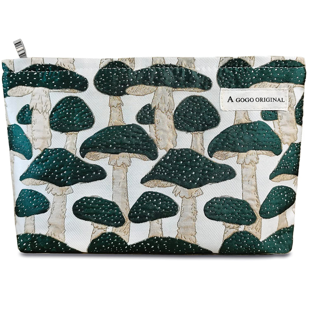STARDW Cute Makeup Bag Green Mushroom front view