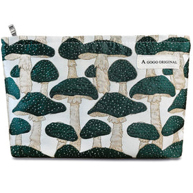 STARDW Cute Makeup Bag Green Mushroom front view