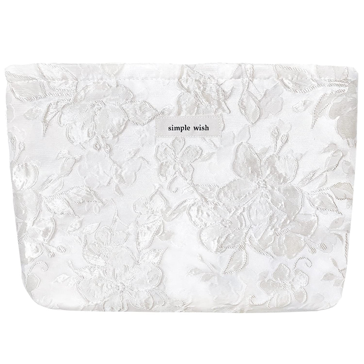 STARDW Floral Makeup Bag front view in white