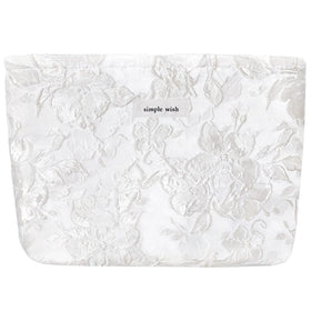 STARDW Floral Makeup Bag front view in white