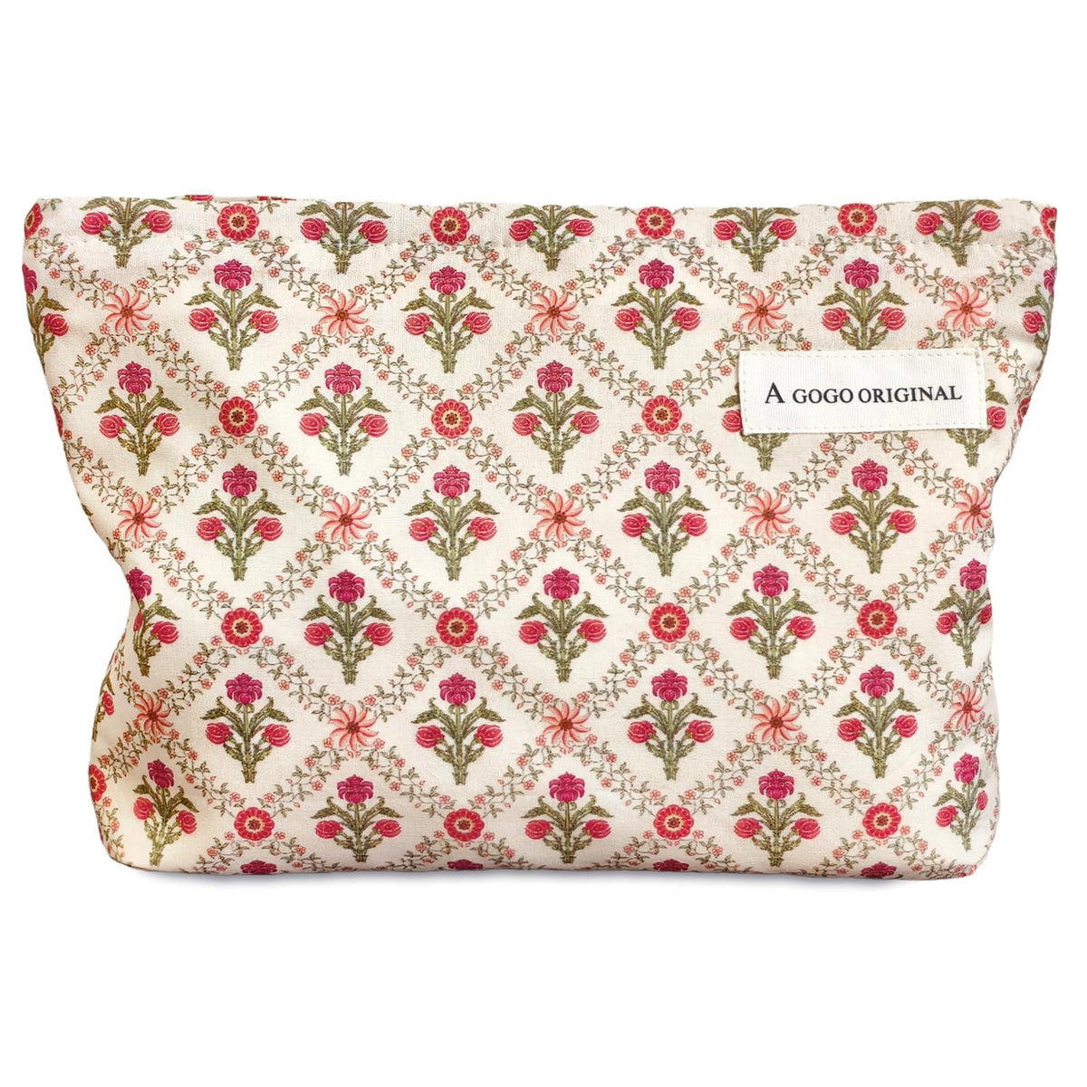 STARDW Floral Makeup Bag front view with vibrant patterns