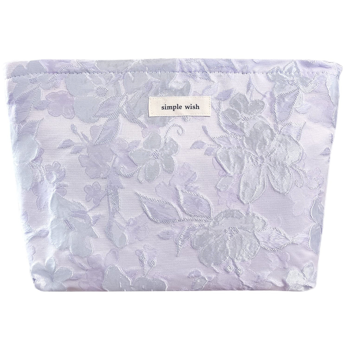STARDW Floral Makeup Bag front view with zipper