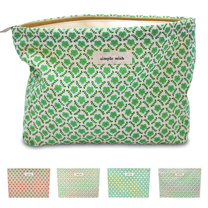STARDW Floral Makeup Bag Green Flora front view