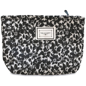 STARDW Floral Makeup Bag in black flowers front view