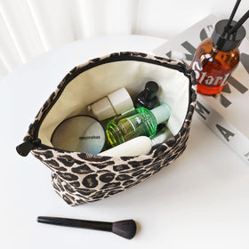 STARDW Leopard Makeup Bag side view with unique pattern