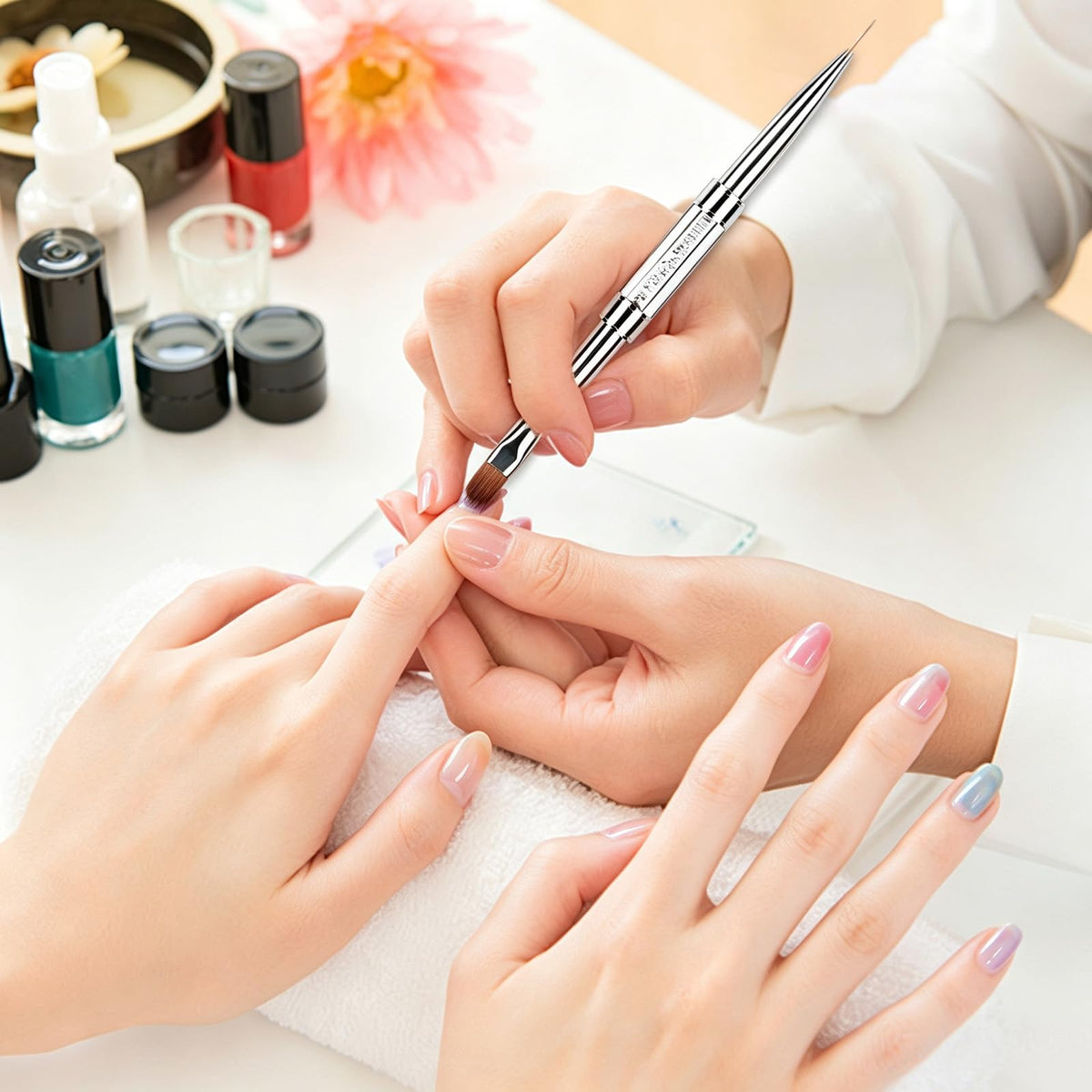starfa lab nail art brush set on a workspace