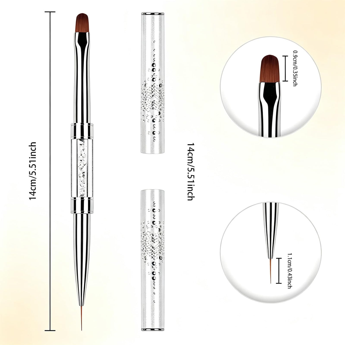 starfa lab Oval UV Gel Nail Brush close-up