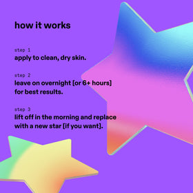 Starface Hydro-Star® Holographic Pimple Patch showing perforated sheets