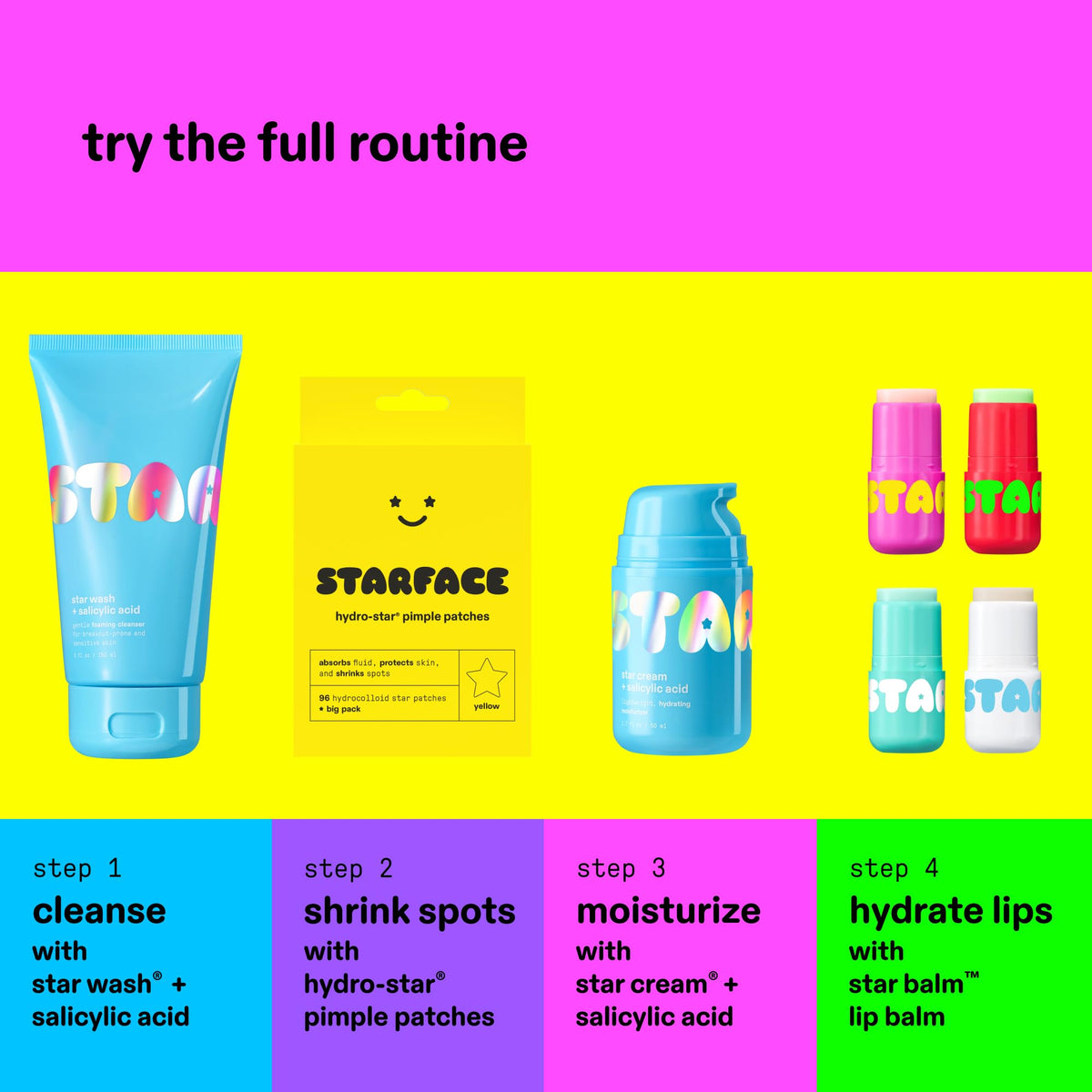 Starface Hydro-Star® patch showing absorbent feature