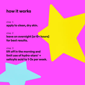 Starface Hydro-Star® patches in use on skin