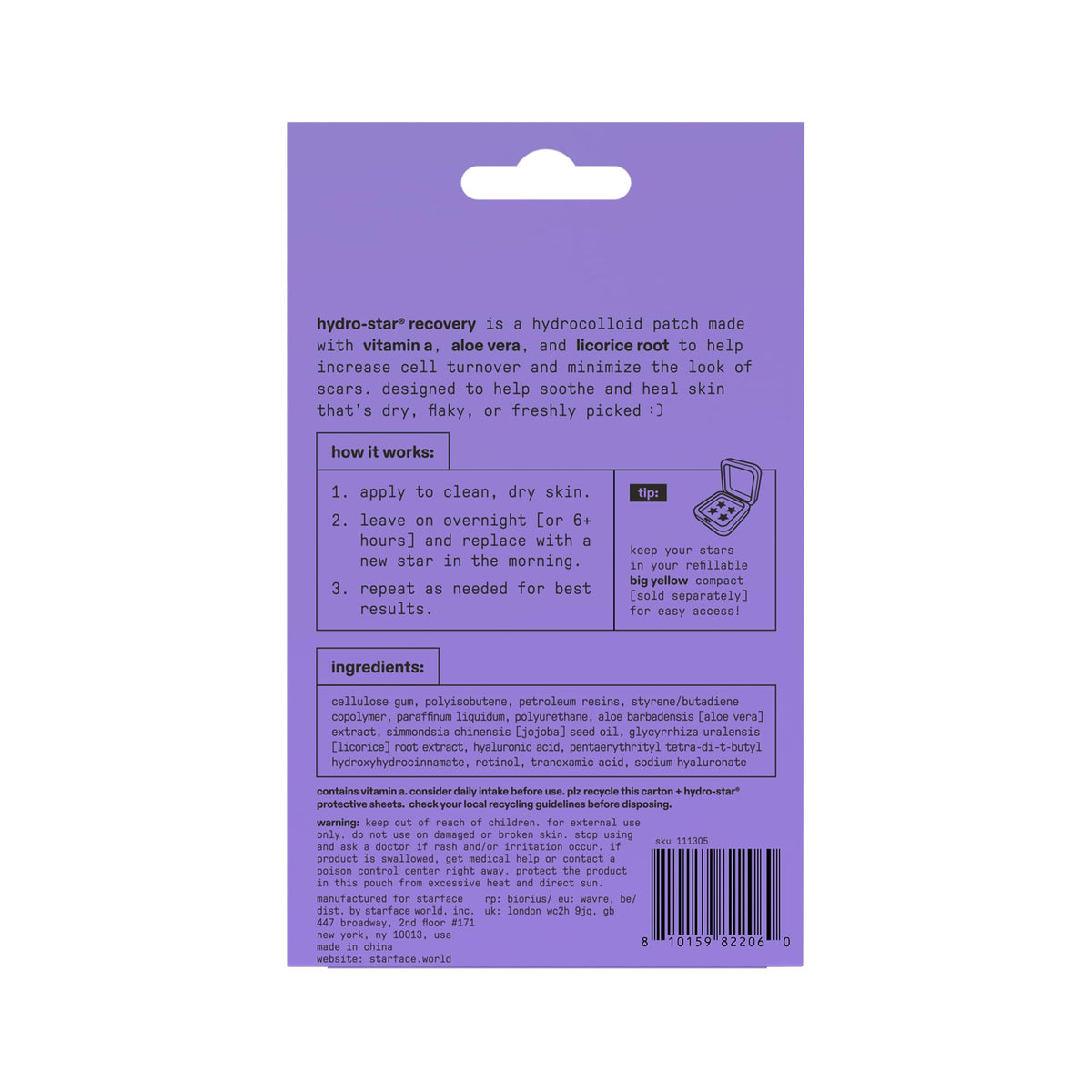 Starface Hydro-Star Recovery Pimple Patch lifestyle scene with skincare products