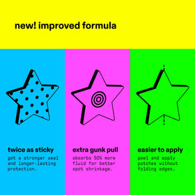 Starface Hydro-Star® star-shaped patches on skin