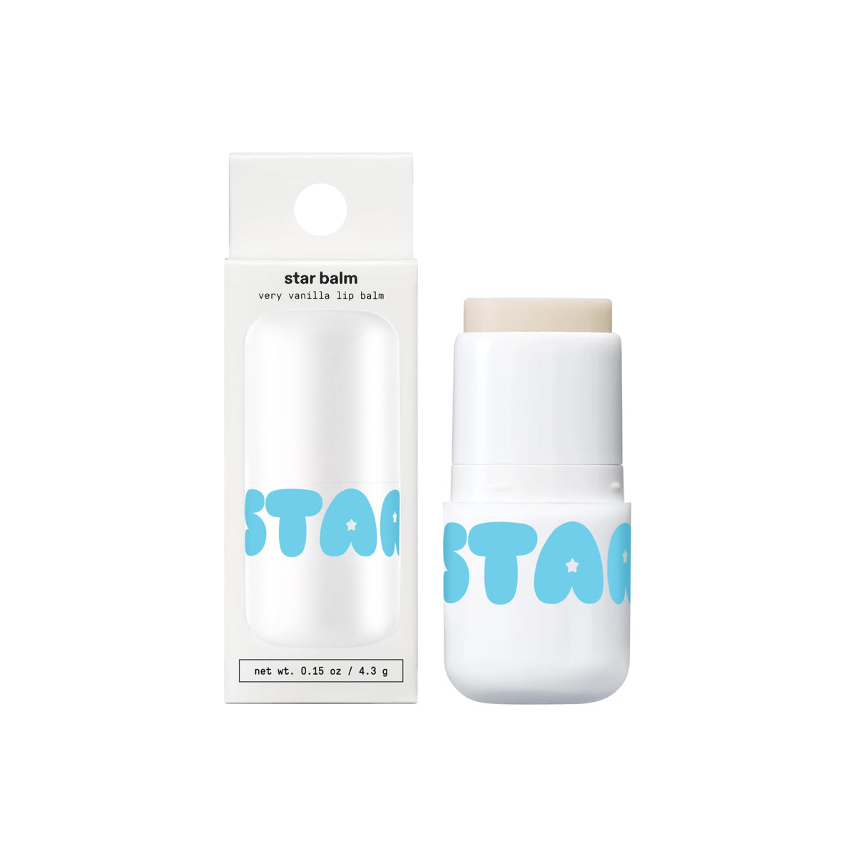 Starface Star Balm® Very Vanilla Hydrating Lip Balm front view