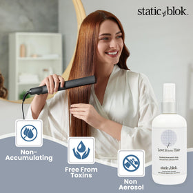 Static Blok Anti-Static Spray with natural ingredients label