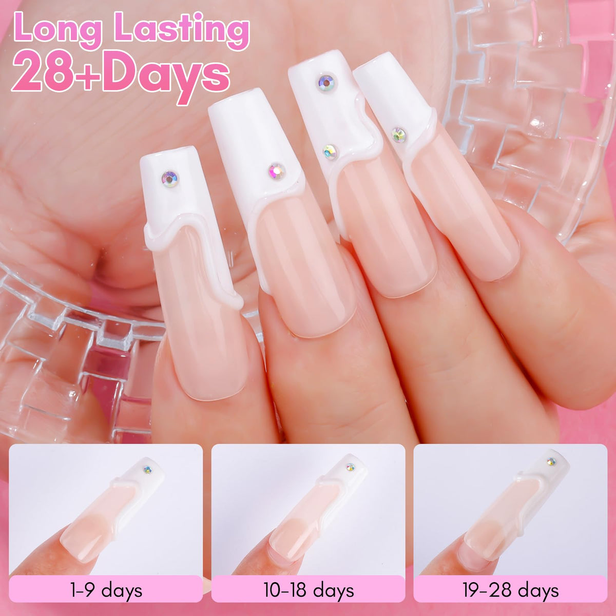 Step-by-step application of Makartt 3D Nail Gel