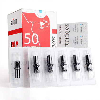 STIGMA Bugpin Tattoo Needle Cartridges front view with packaging