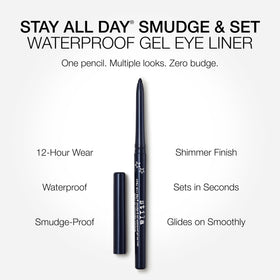 stila eyeliner Vivid Sapphire swatch on skin