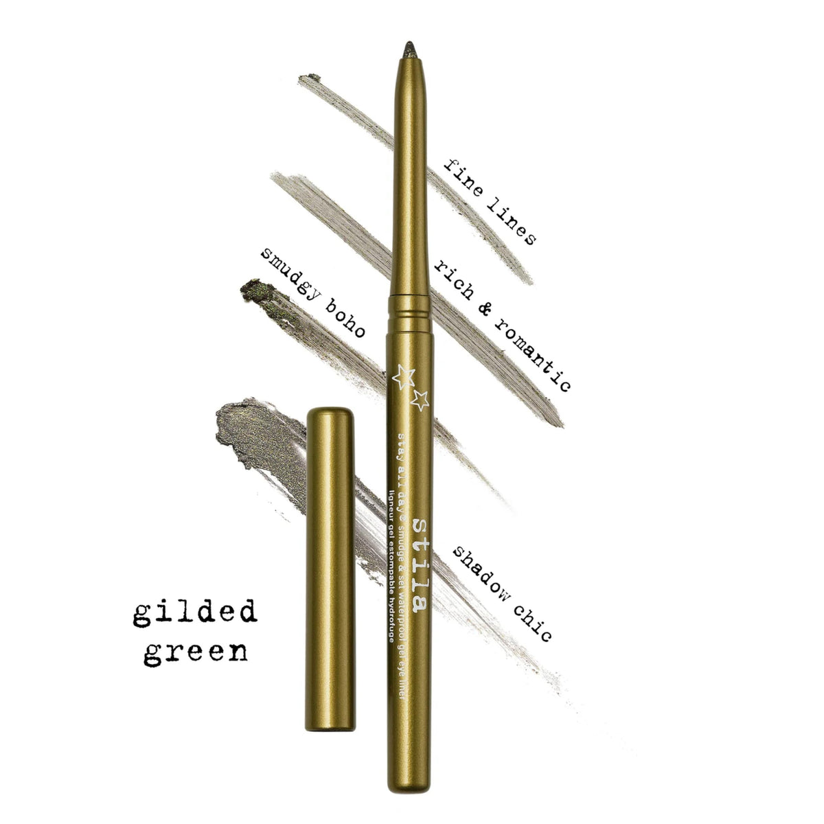 stila Gel Eyeliner Gilded Green close-up of tip